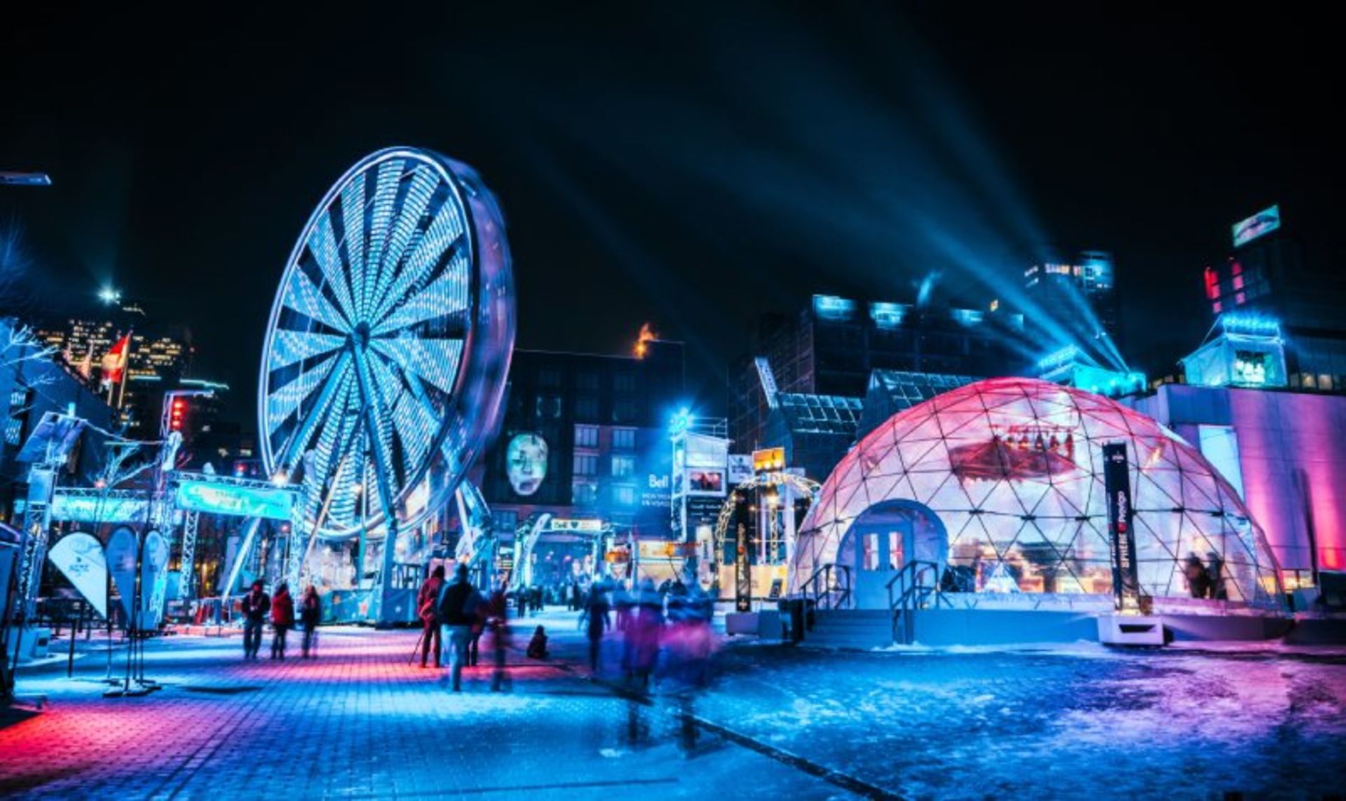 Lighting of the Moreal En Lumiere Festival in Moreal  
