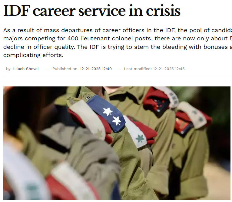 From Israel's deadlock against Hezbollah to the crisis in the Zionist army