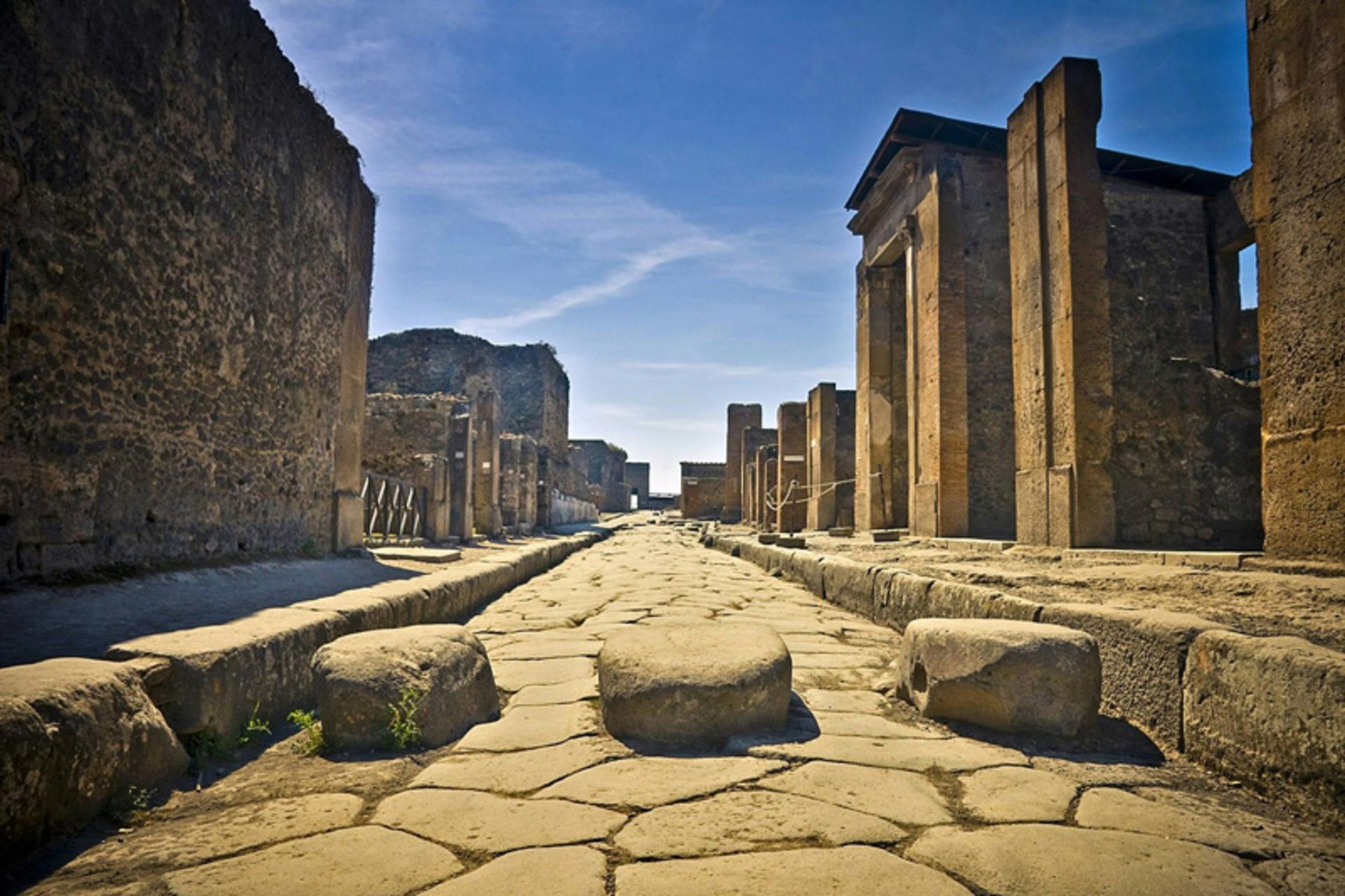 Paveme and concrete structures of Pompeii, Italy
