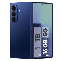 Samsung Galaxy Z Fold 7 mobile phone with two 1 TB SIM cards and 16 GB RAM