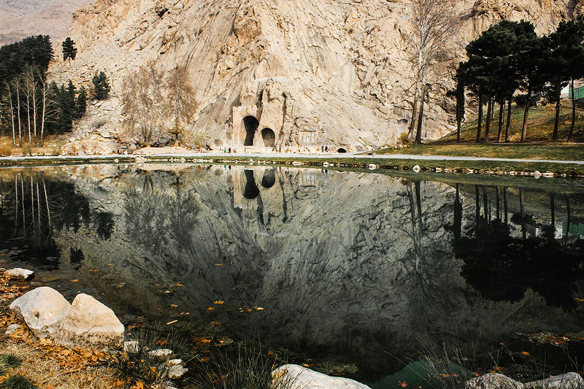 Historical site of Bistun, Kermanshahder, Autumn