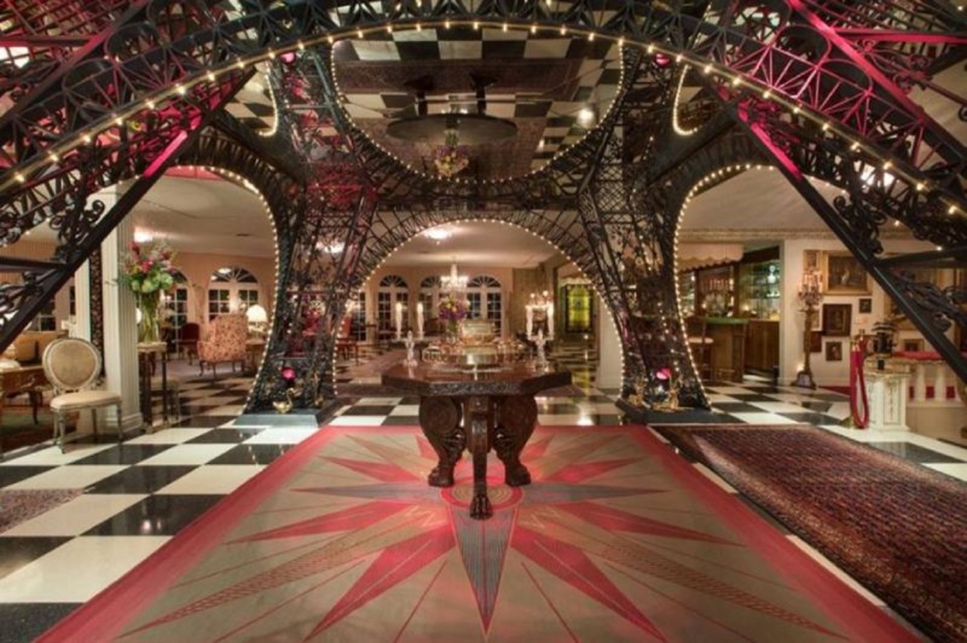 The ierior of the Eiffel Tower in America