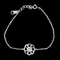 Women's silver bracelet, brillia model, radium plating, code 9800