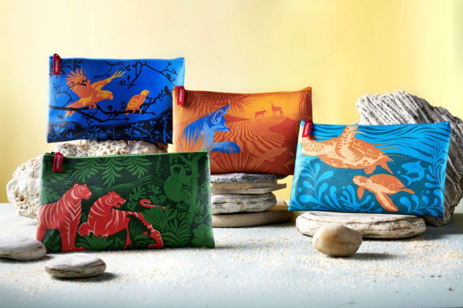 Four models of colorful economy class bags