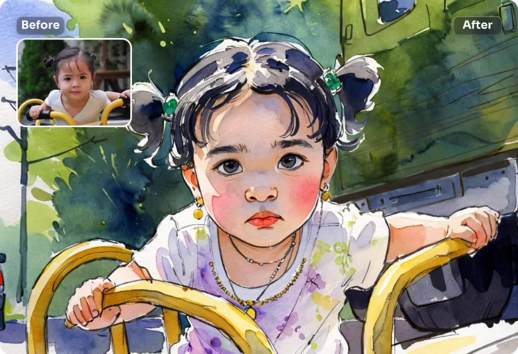 Prompt to convert photo to drawing