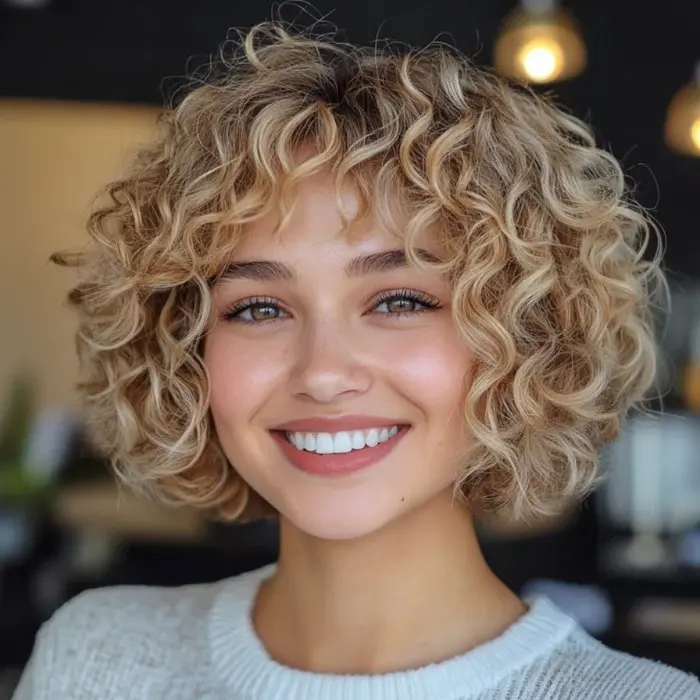 New curly hairstyle
