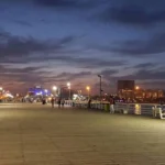 Kish amusement park at night