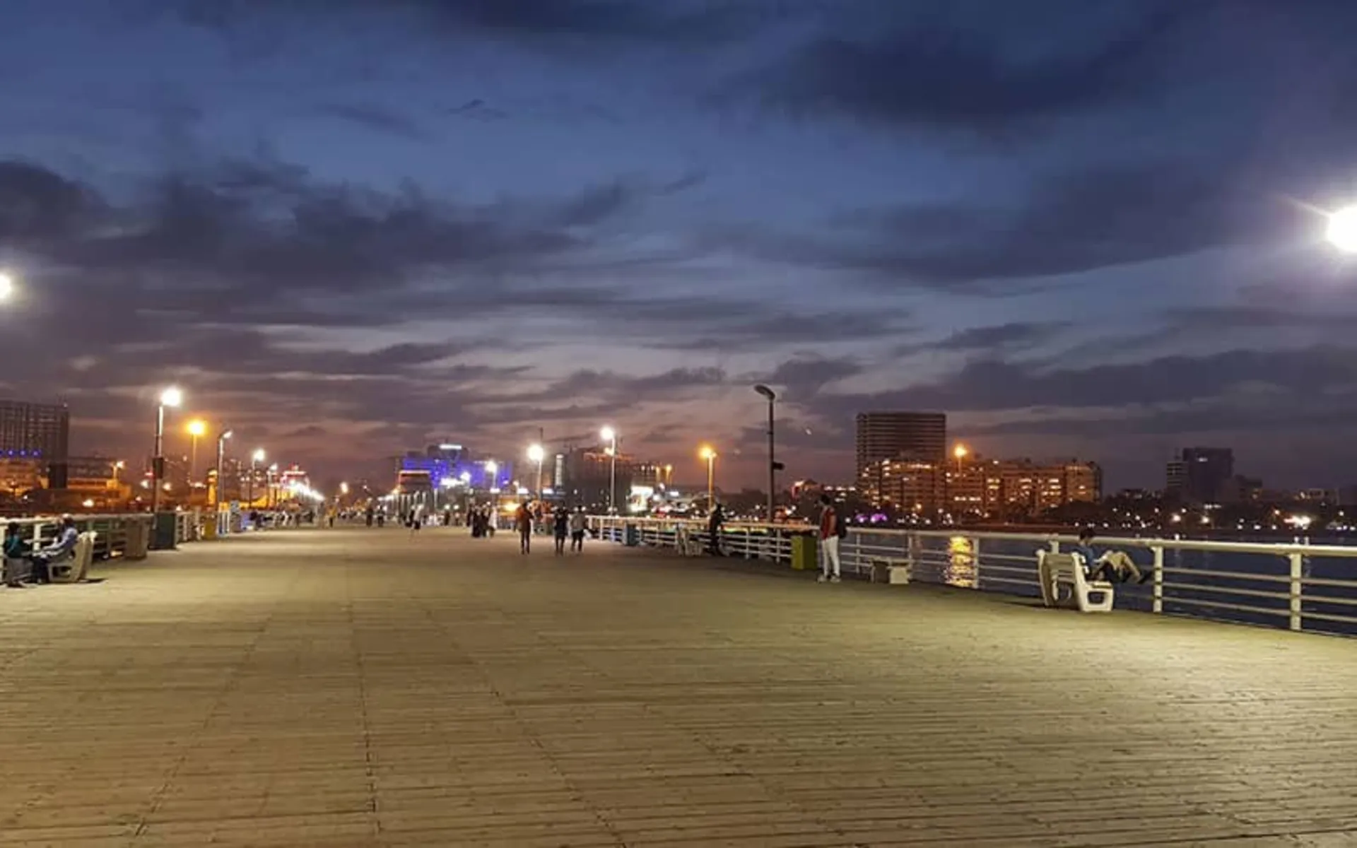 Kish amusement park at night