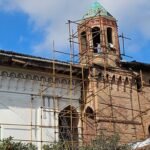 The brick dome of Akbariye Mosque in Lahijan