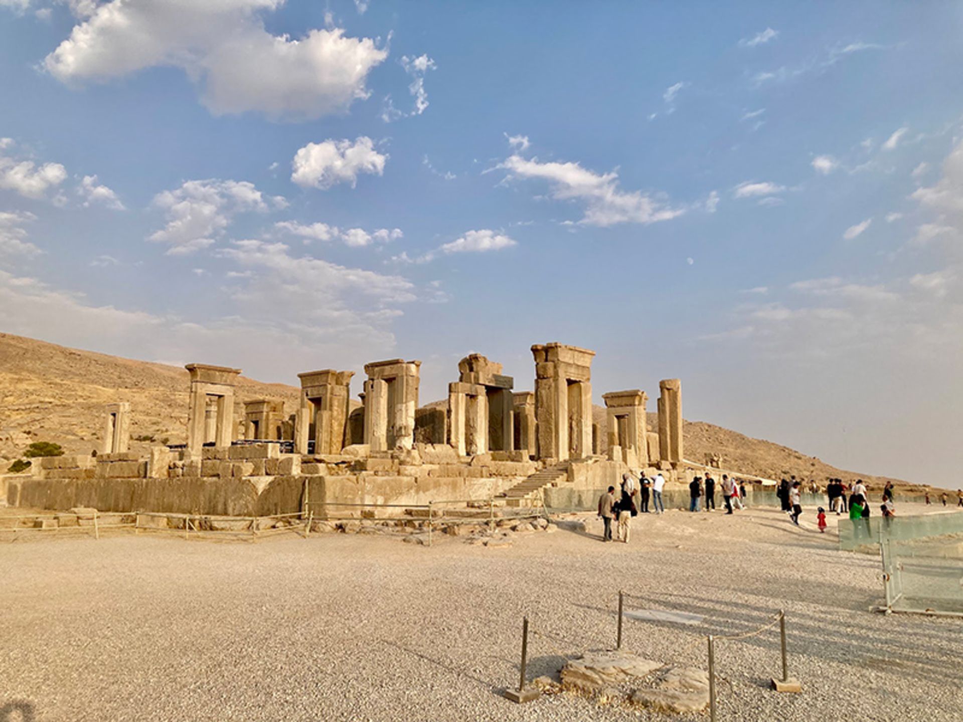 Tourists visiting Persepolis