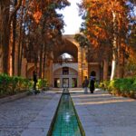 The green area of ​​Fin Kashan garden