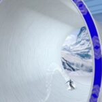 The three-sided view of the snow tunnel