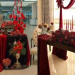 Yalda night decor for photography with red color