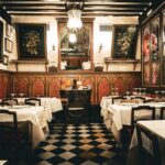 Tables and chairs of Boutin restaurant in Madrid