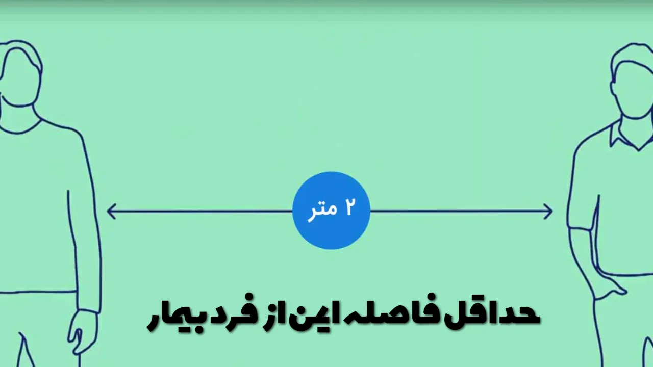 What is the minimum safe distance from the sick person?