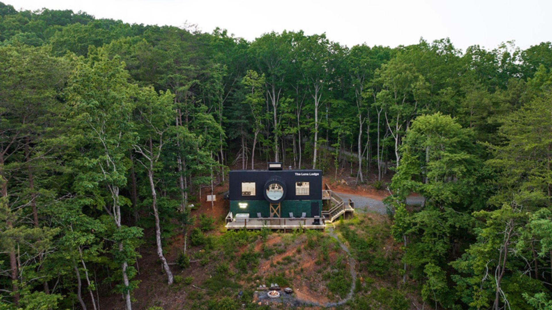 The perspective of Durbini's hut in the forest