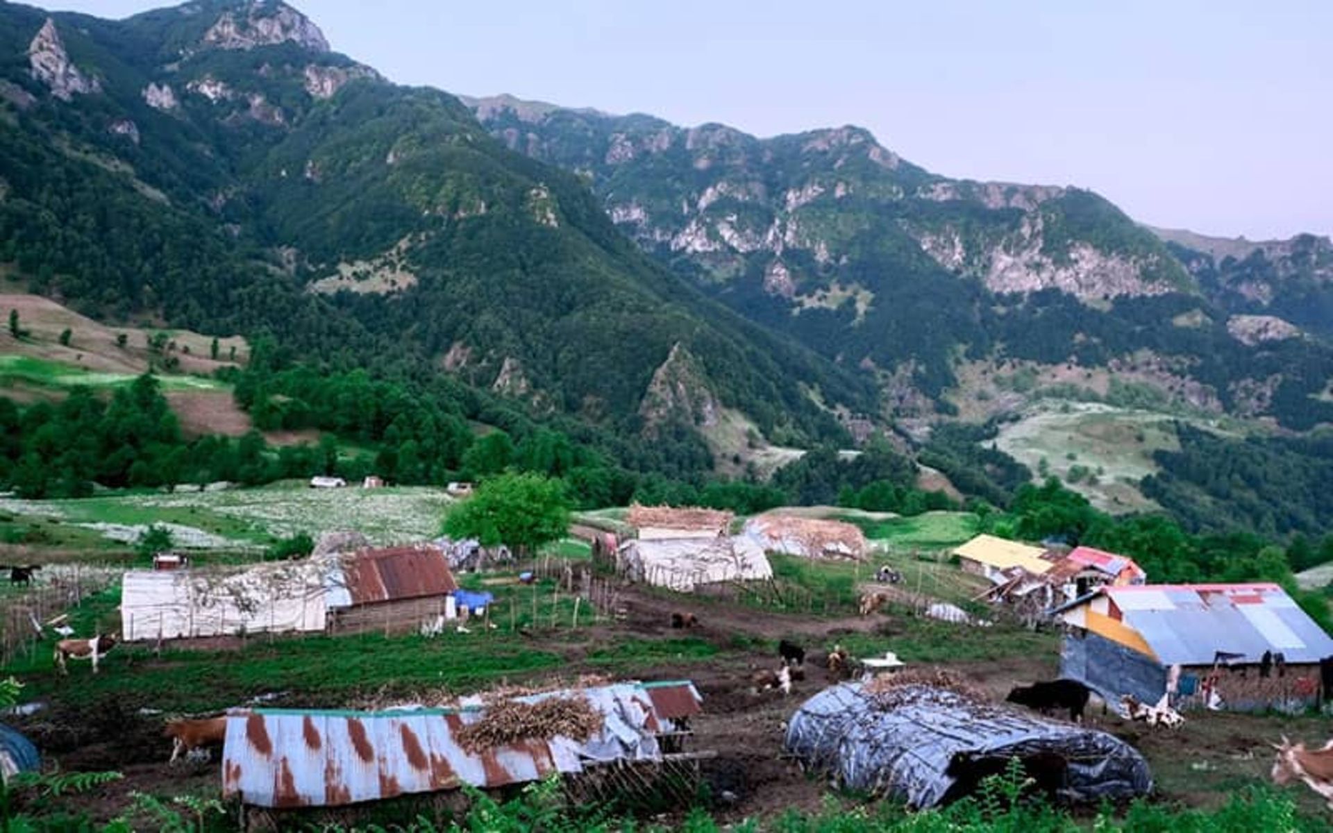 Villages on the green slopes of Mou Espinas