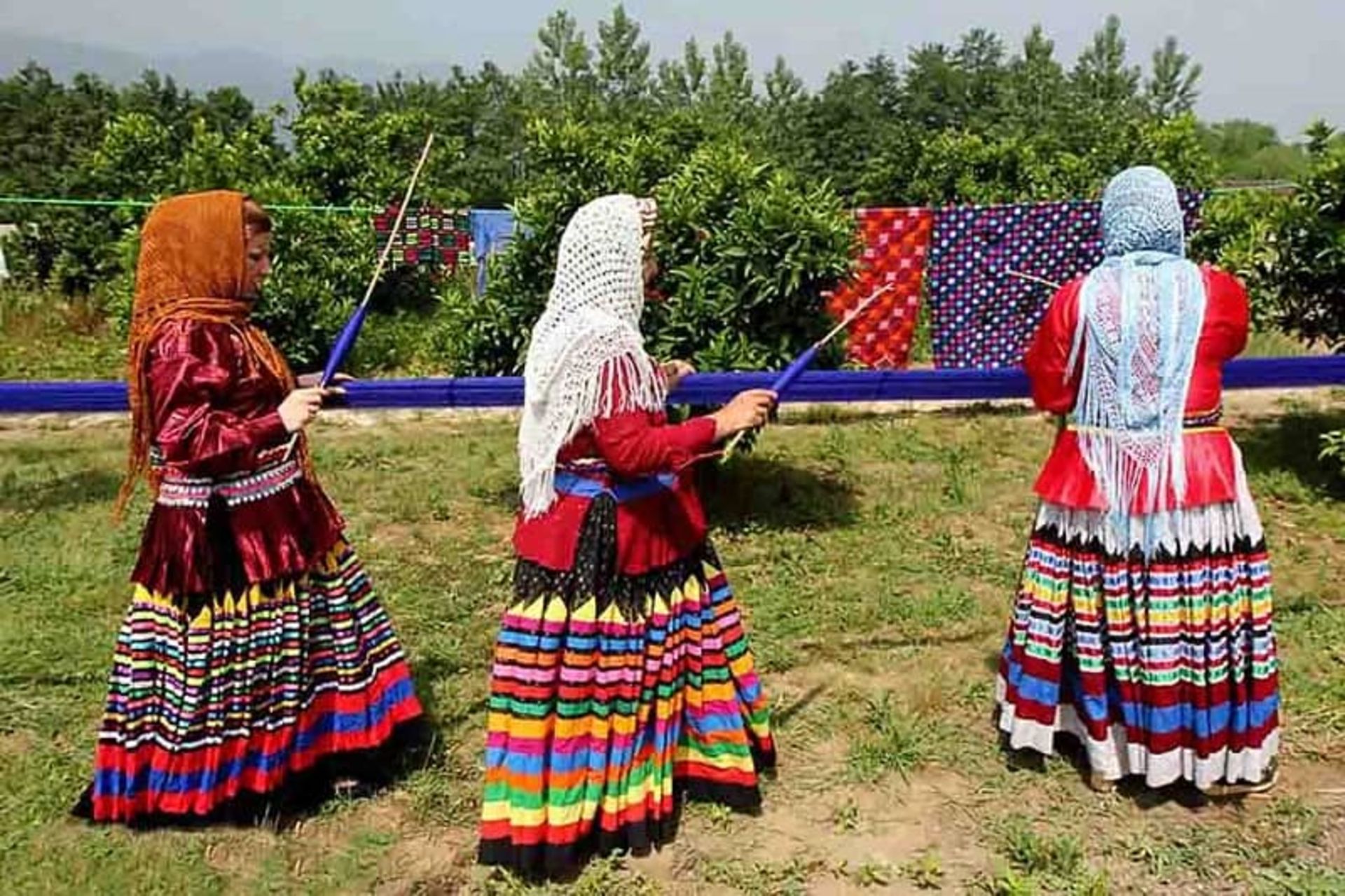 Display of local costumes of Qasim Abad village