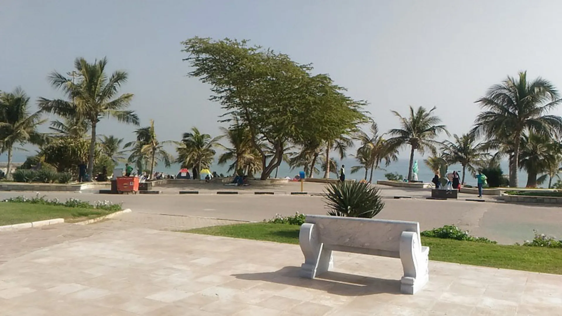 Qeshm olive beach park on the beach of the island