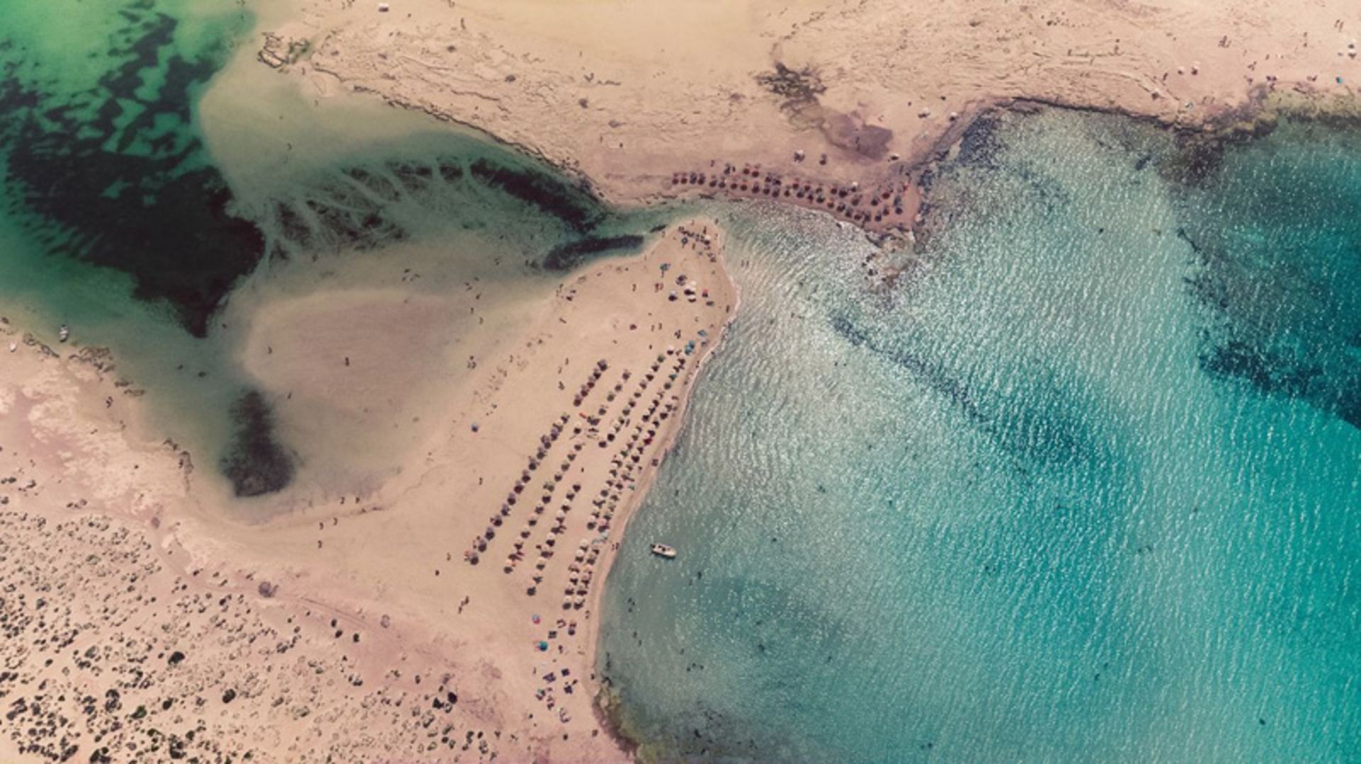 Aerial photo of the coast of Crete, Greece