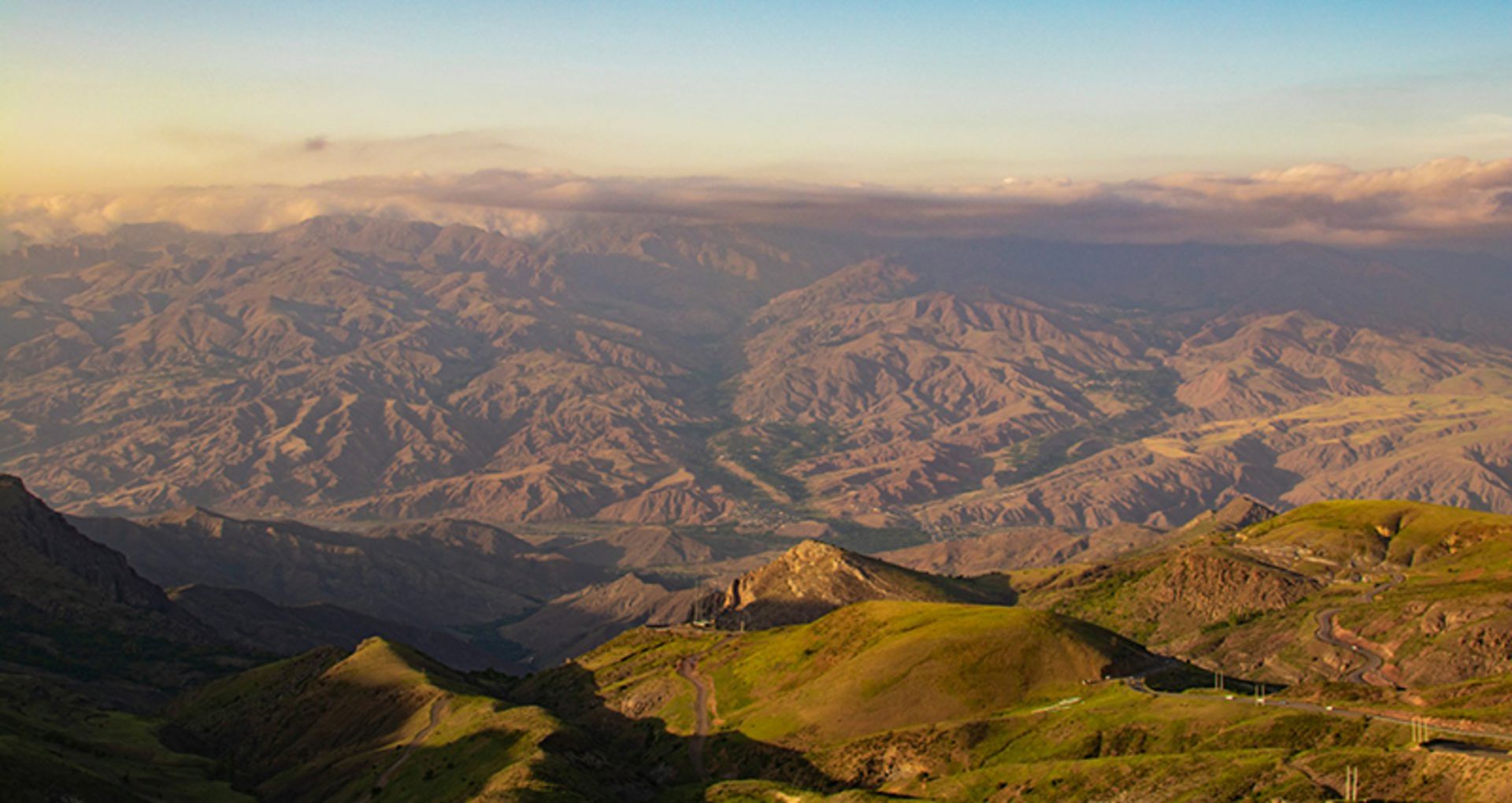 Green plains at the foot of Alamut Qazvin