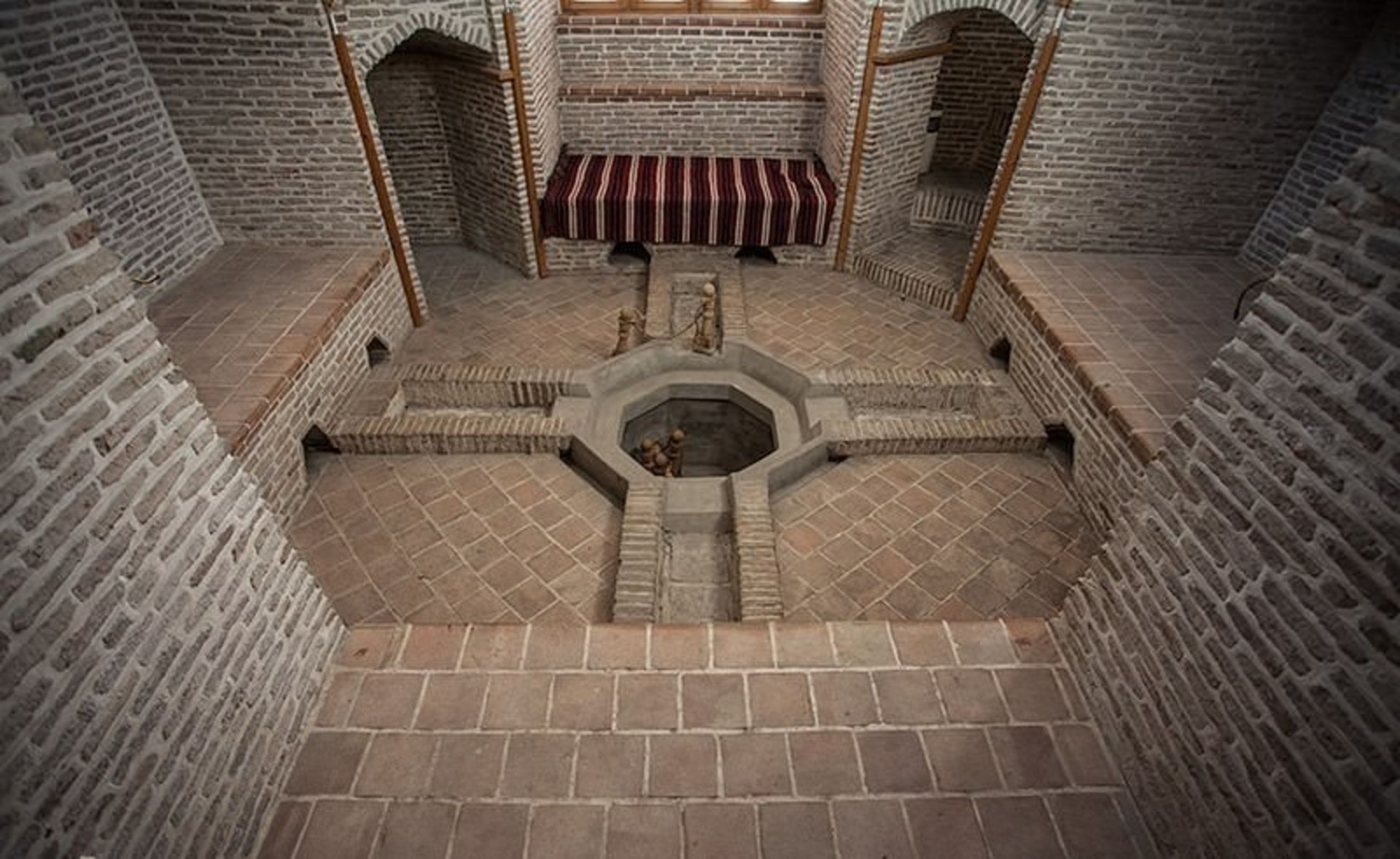 The ierior of the Waziri bath in Sari