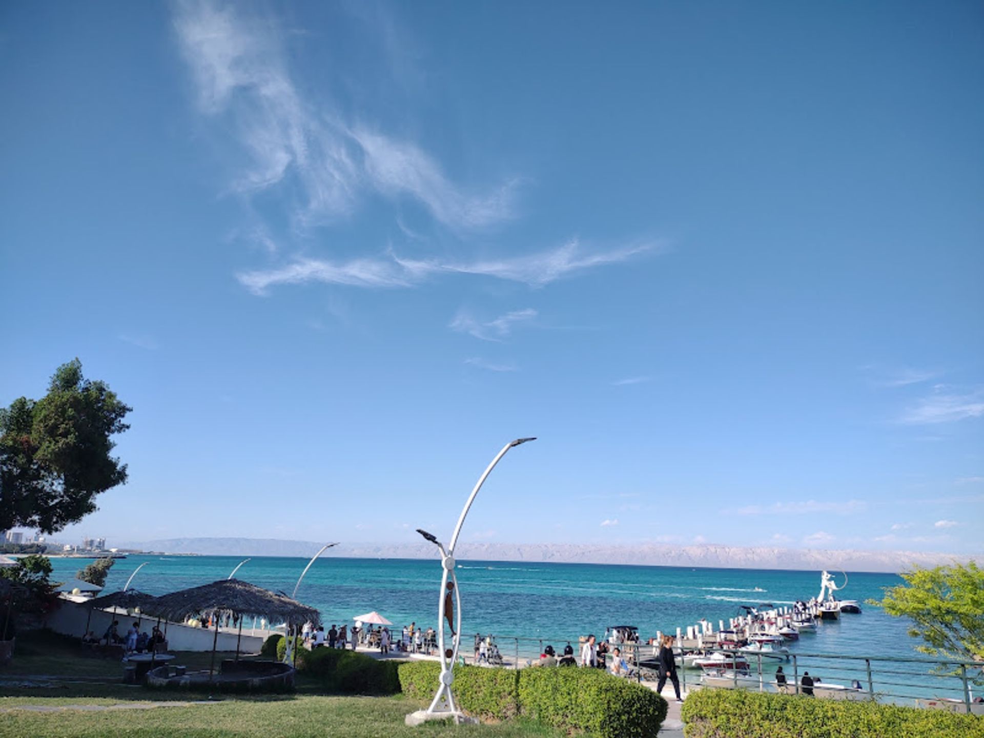 Marjan Kish beach with blue sky