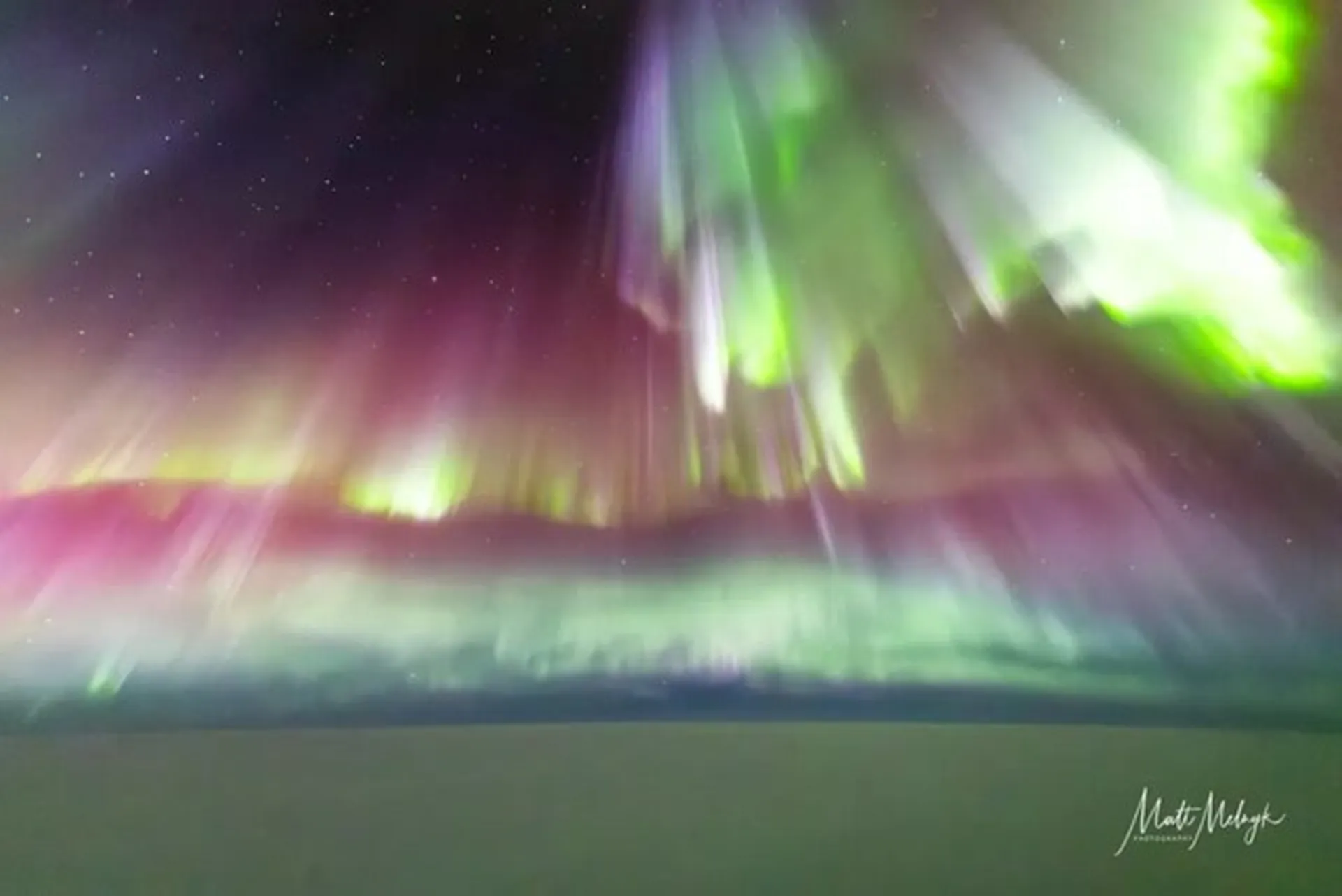 Aurora from the pilot's view