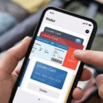 Fingerprint touching the digital ticket delete button