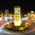Sari Clock Square at night