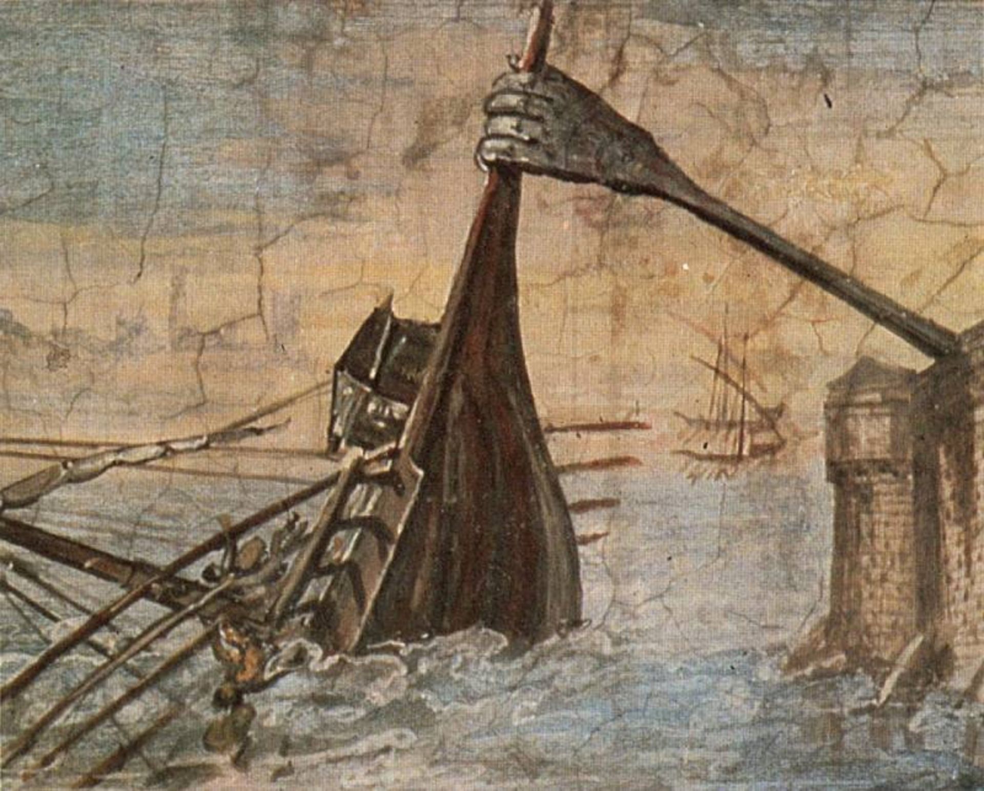 Drawing how Archimedes claw works