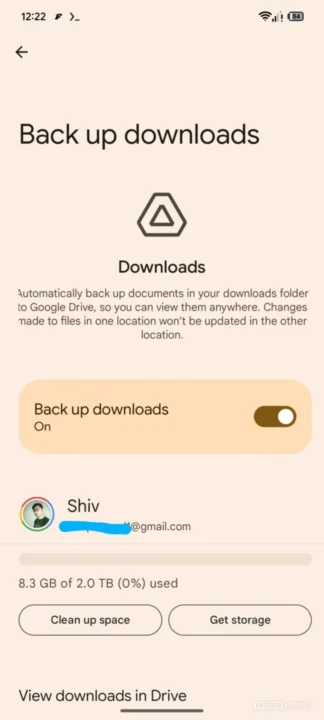 Android can now back up your Downloads folder diginoy