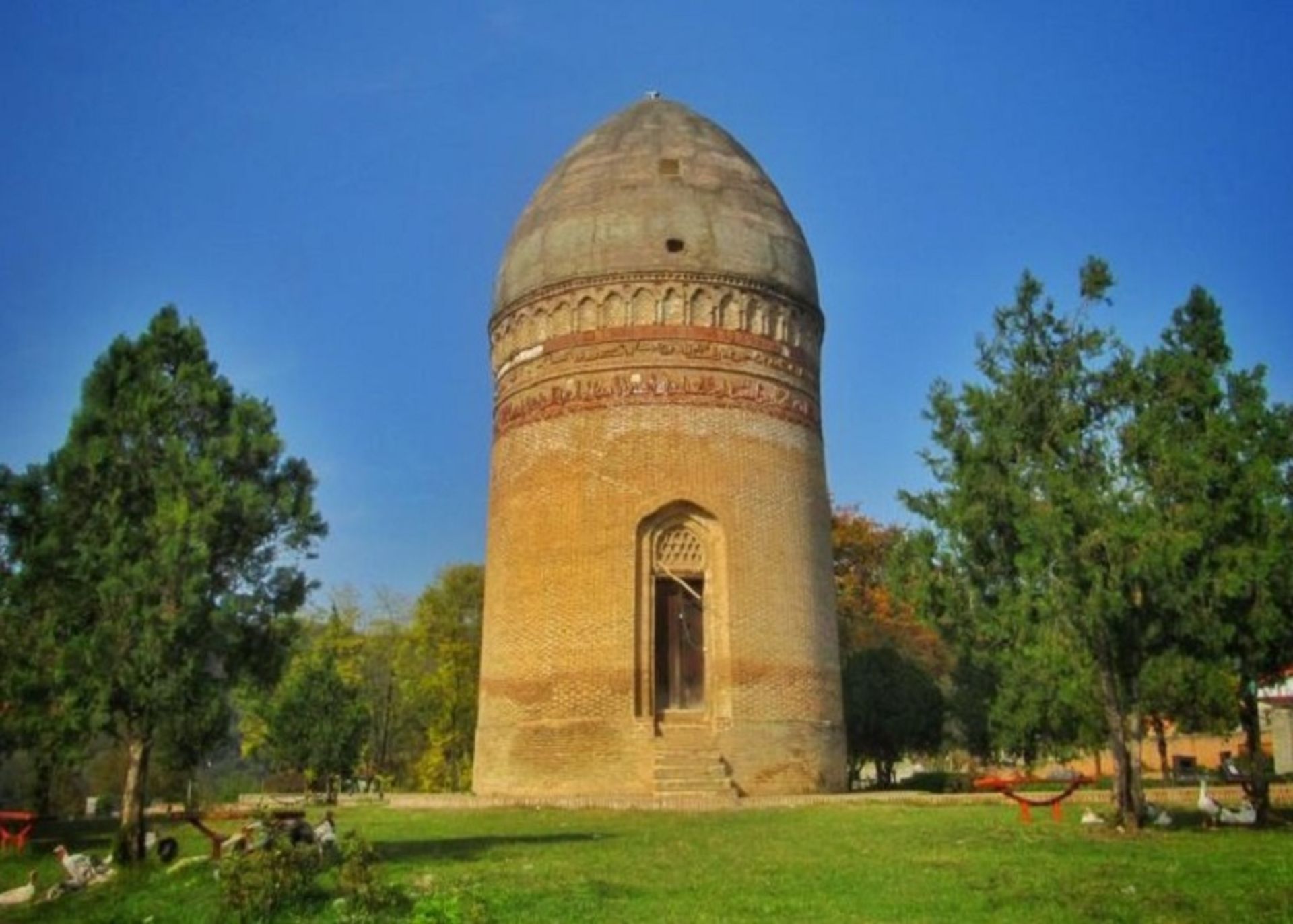 Lajim tower in green nature 
