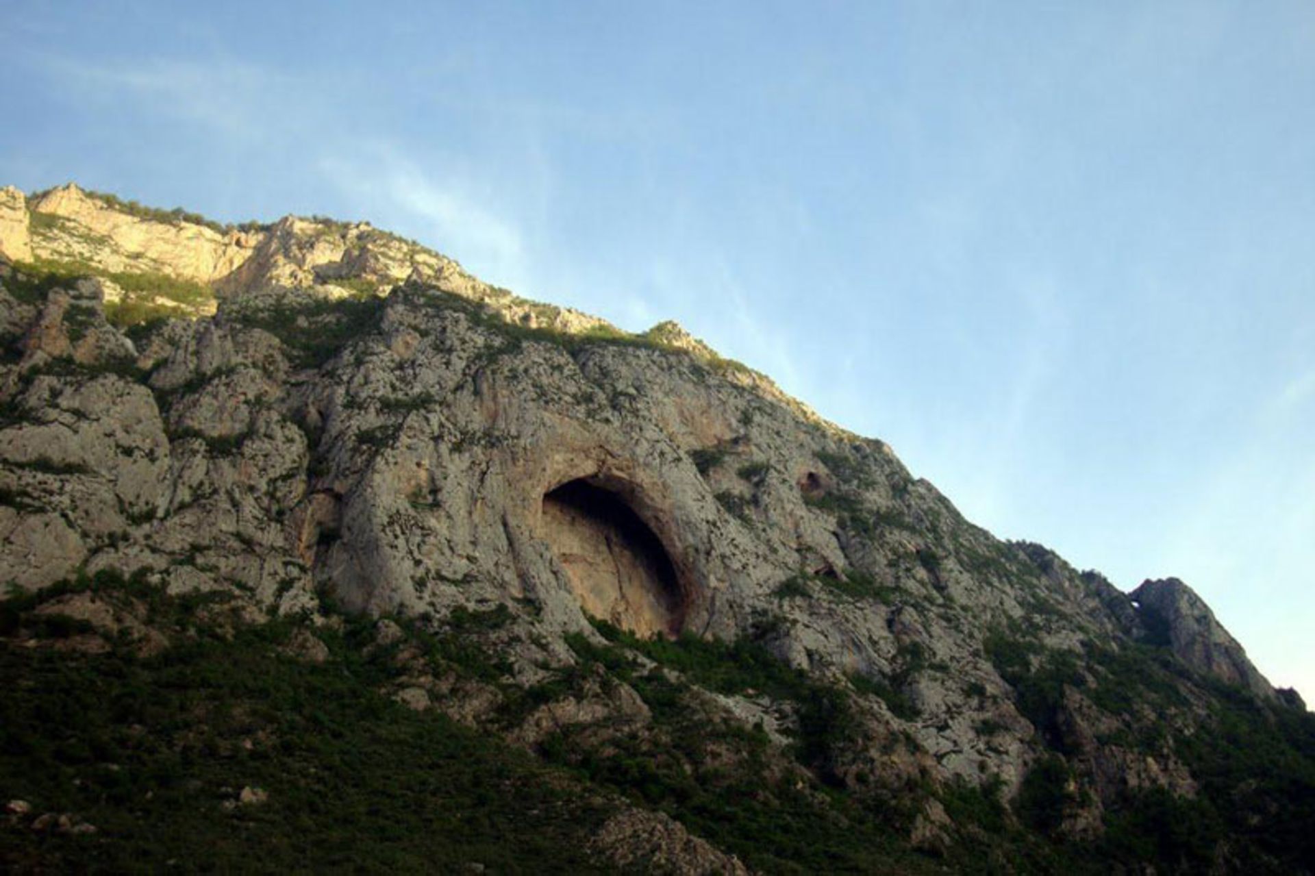 The opening of the Espahbad Khursheed cave in the heart of the mouain