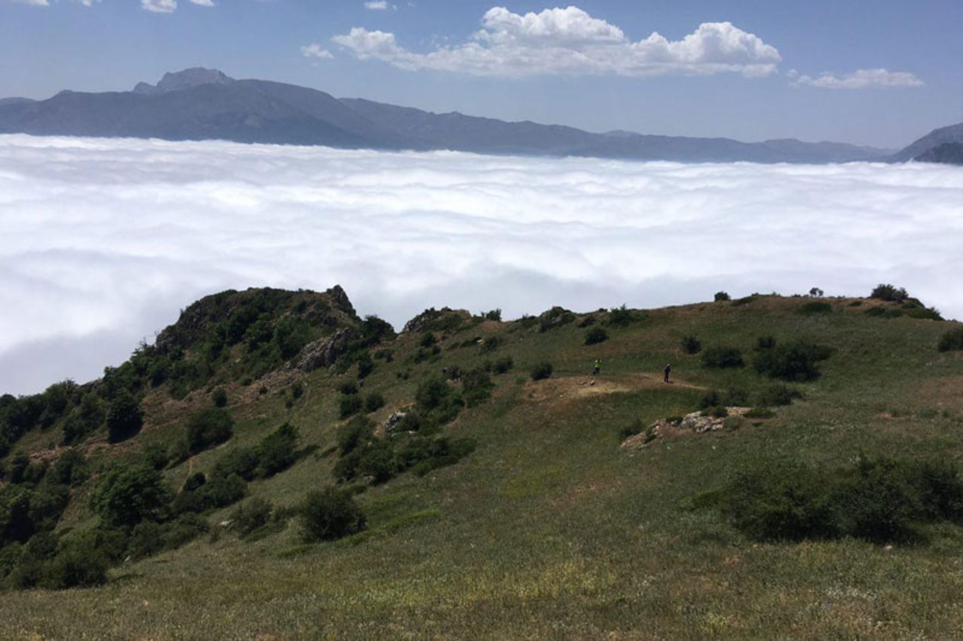 The ocean of clouds in the mouains