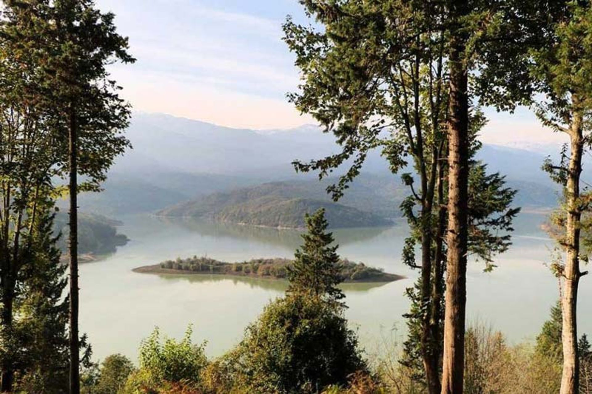 The green nature around Lefur Dam