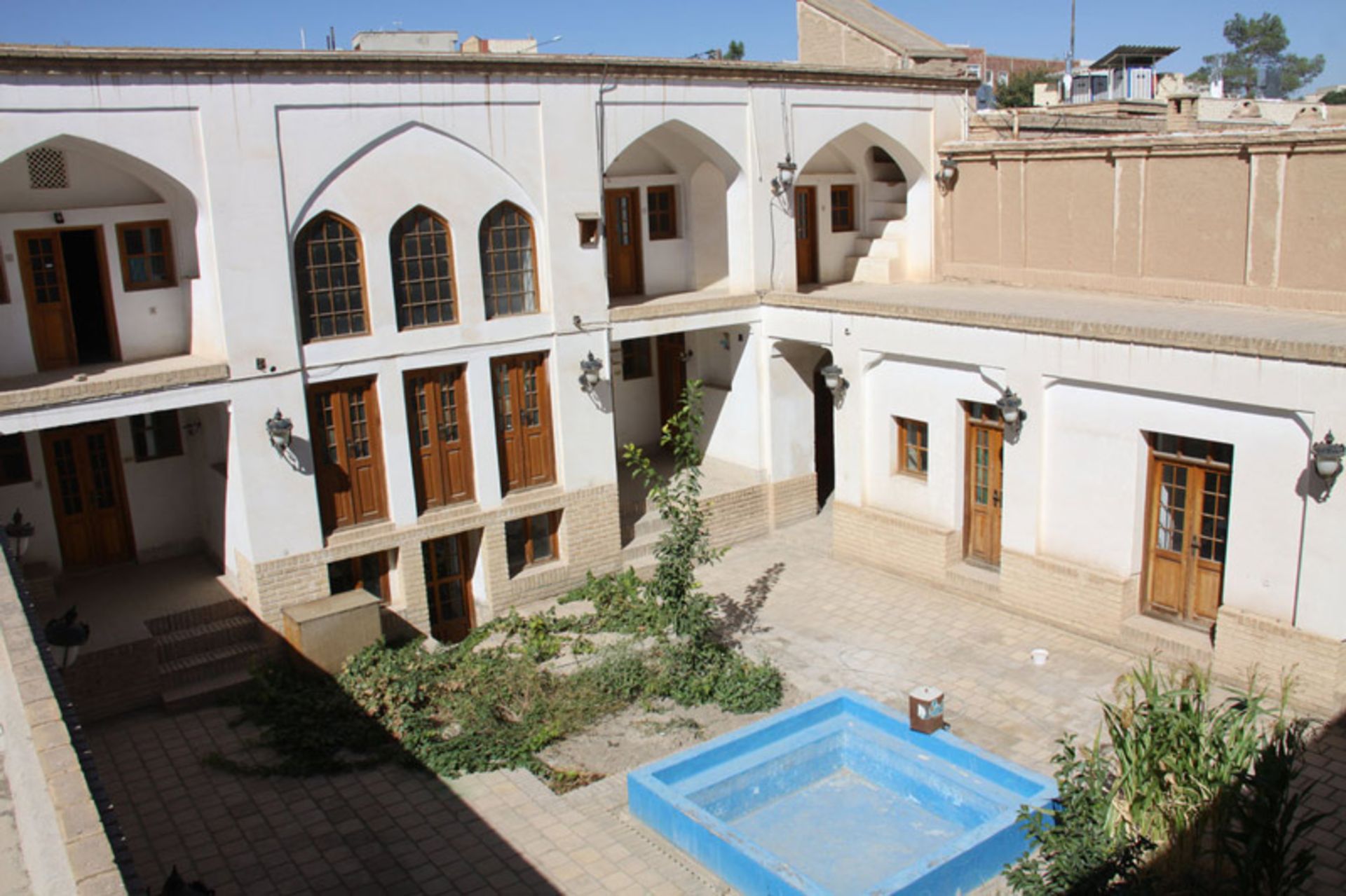 The courtyard of Tidin's house from the top view; Source: Arya Heritage; Photographer: Ehsan Varamini