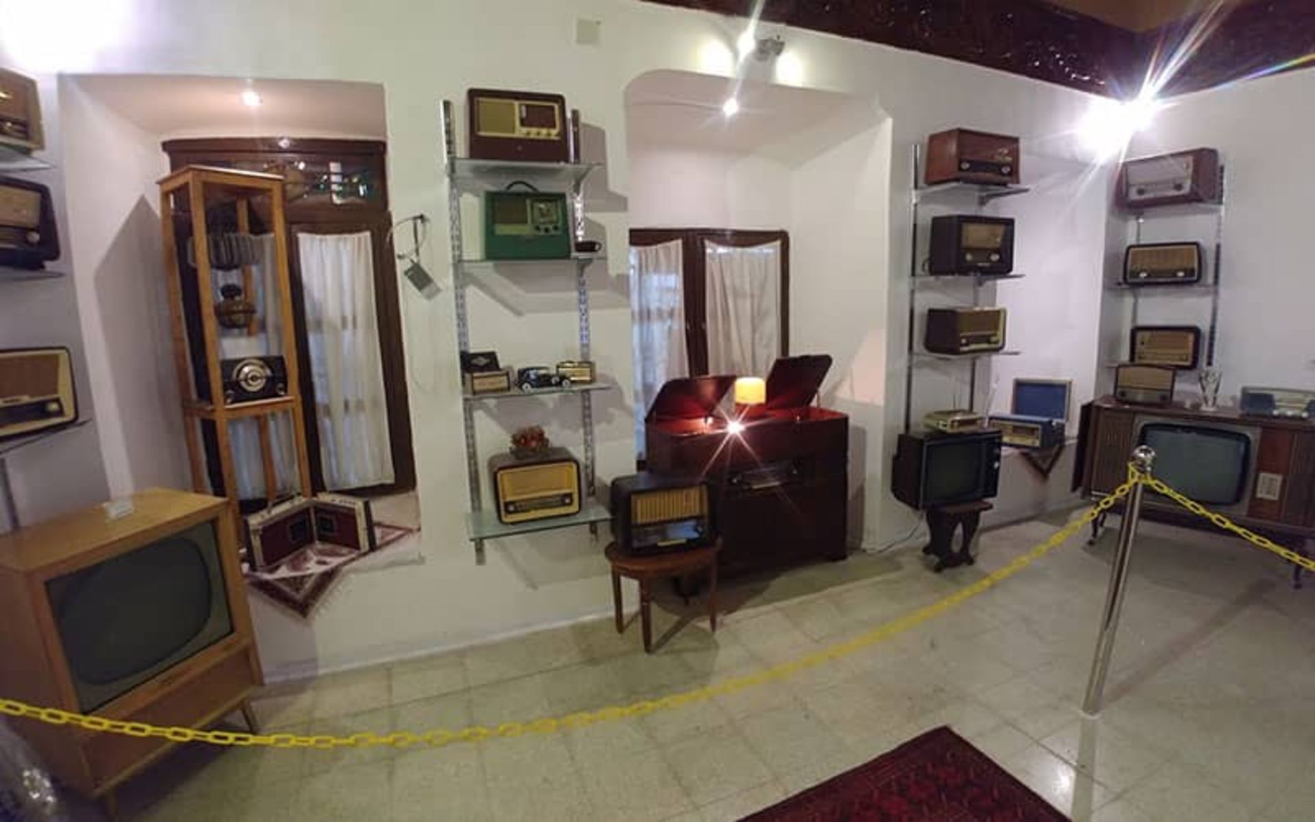 A collection of audio and video equipme in the Amir Palace and Bagh Museum