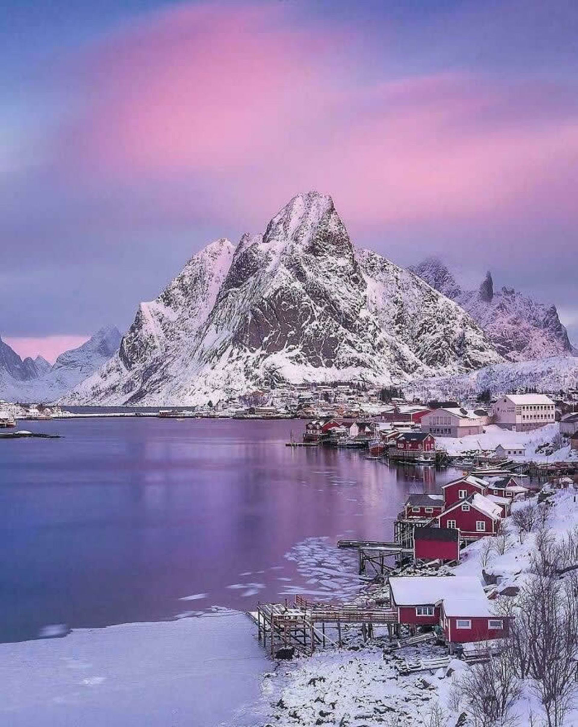 Snowy mouains in Norway