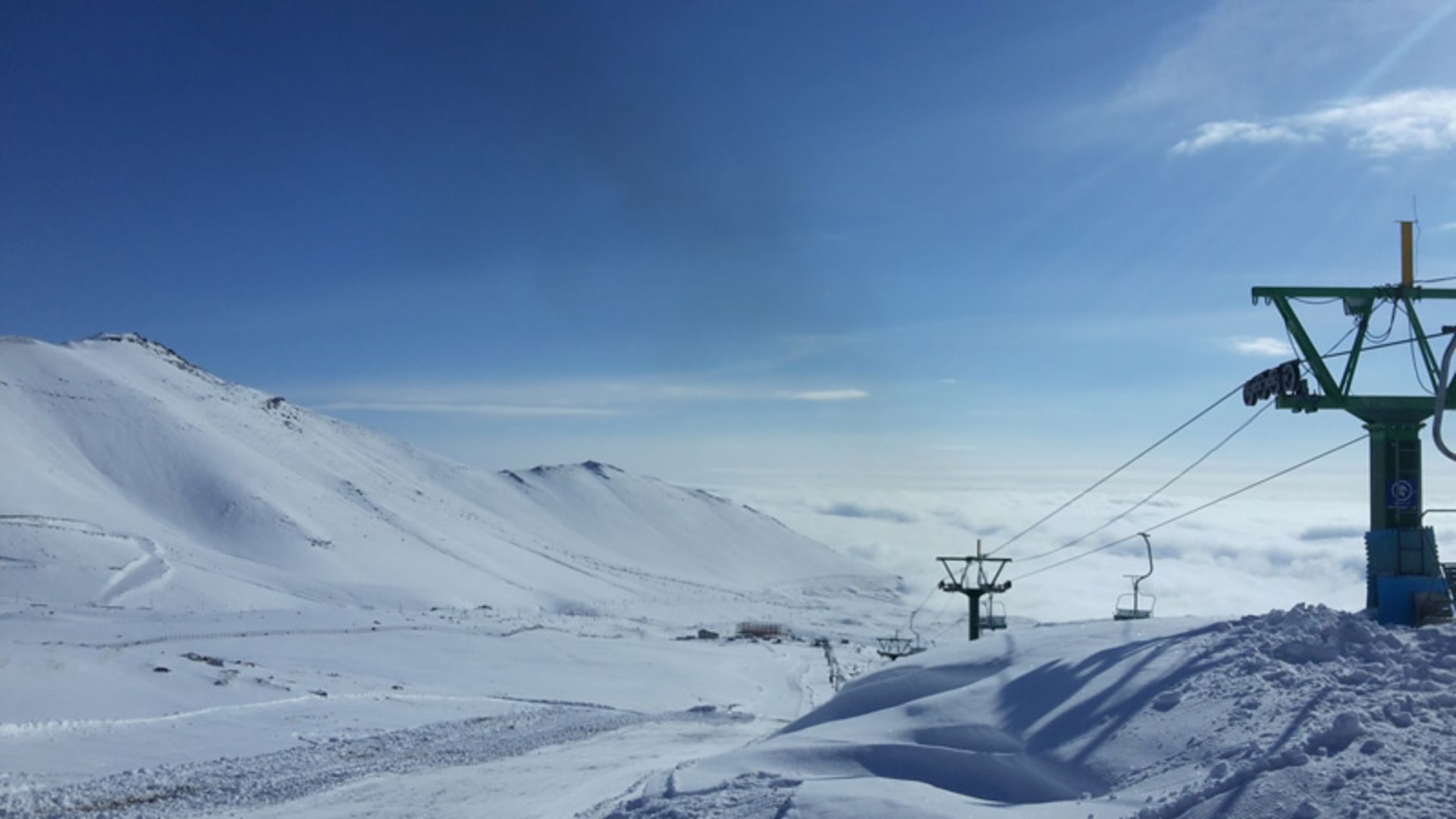 Snow landscape of Alvarez ski resort