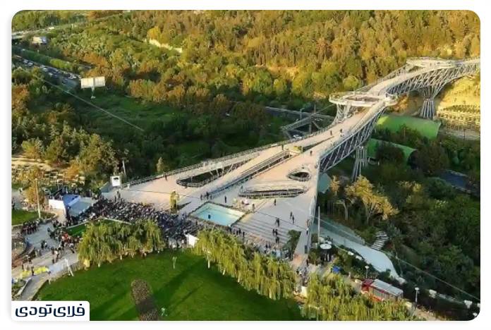 Tehran nature bridge Architectural details of Tehran's Tabayet bridge