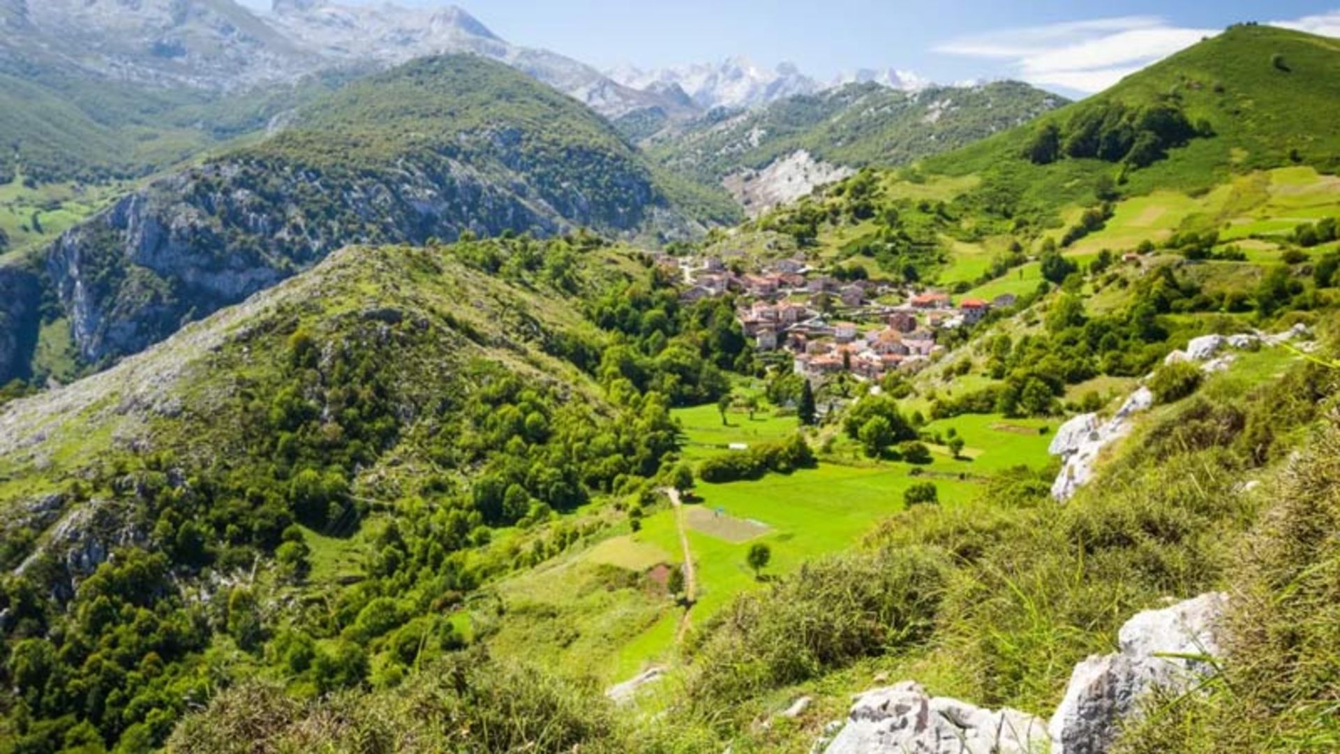 A view of a stone village in the heart of the Green Mouains