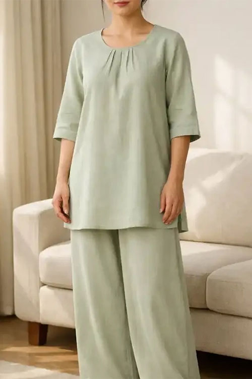 Simple women's long shirt for minimal style