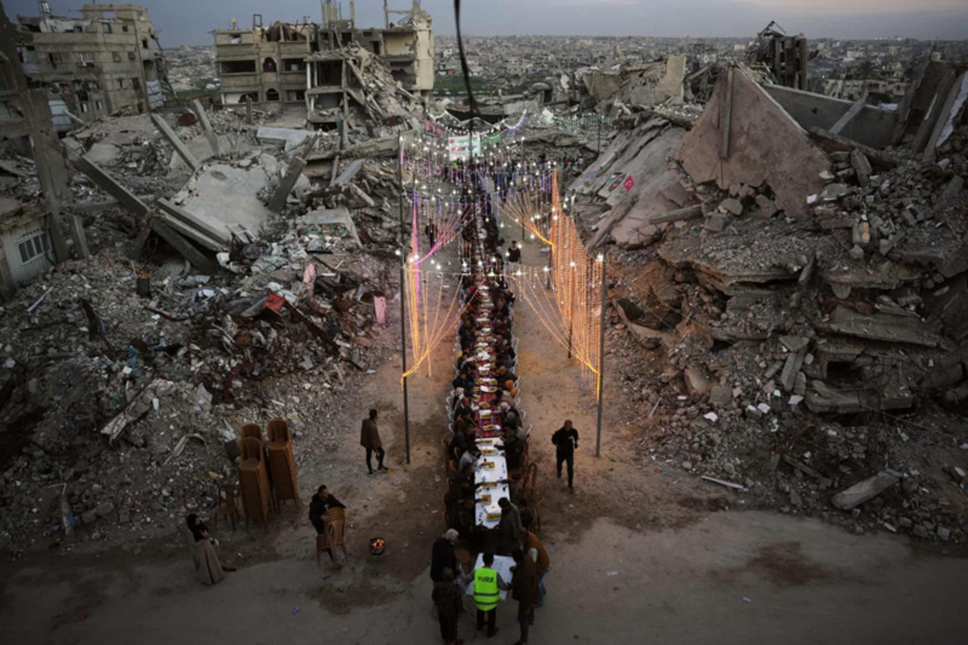 Iftar ceremony in Khan Yunis, Gaza