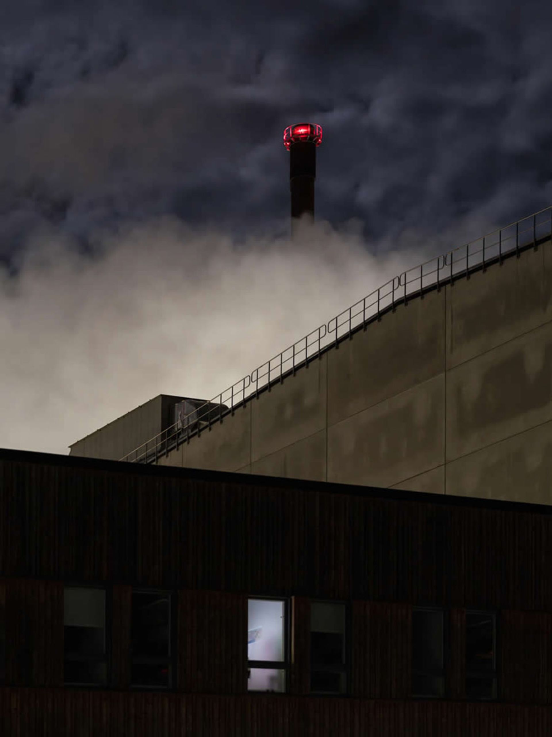 A view of a paper factory in Sweden
