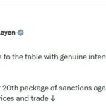 Von der Leyen's account of the details of the 20th package of European sanctions against Russia
