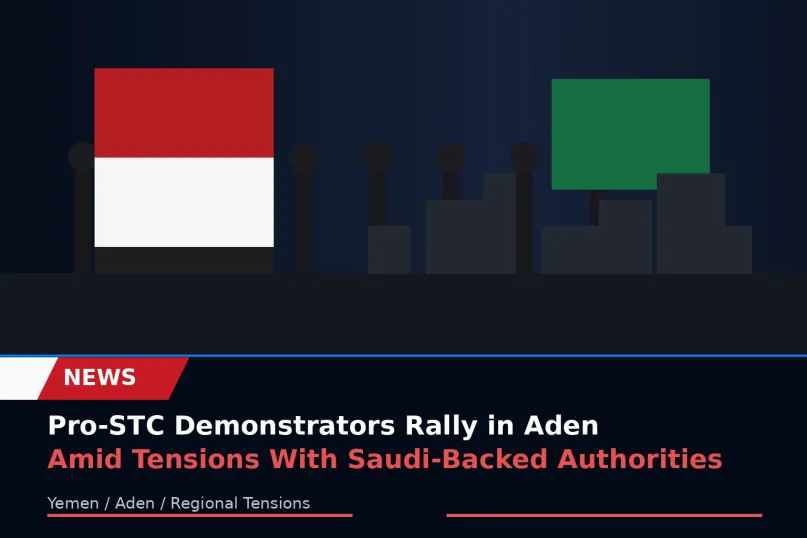 Pro-STC demonstrators rally in Aden amid rising tensions with Saudi-backed authorities
