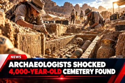 Archaeologists uncovering a 4,000-year-old cemetery