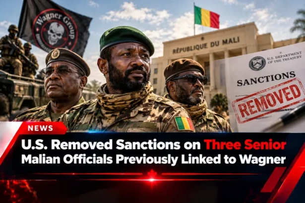 U.S. removed sanctions on three senior Malian officials previously linked to Wagner