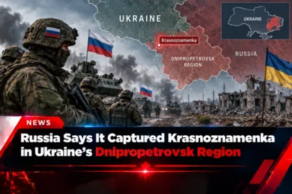 Russia says it captured Krasnoznamenka in Ukraine's Dnipropetrovsk region